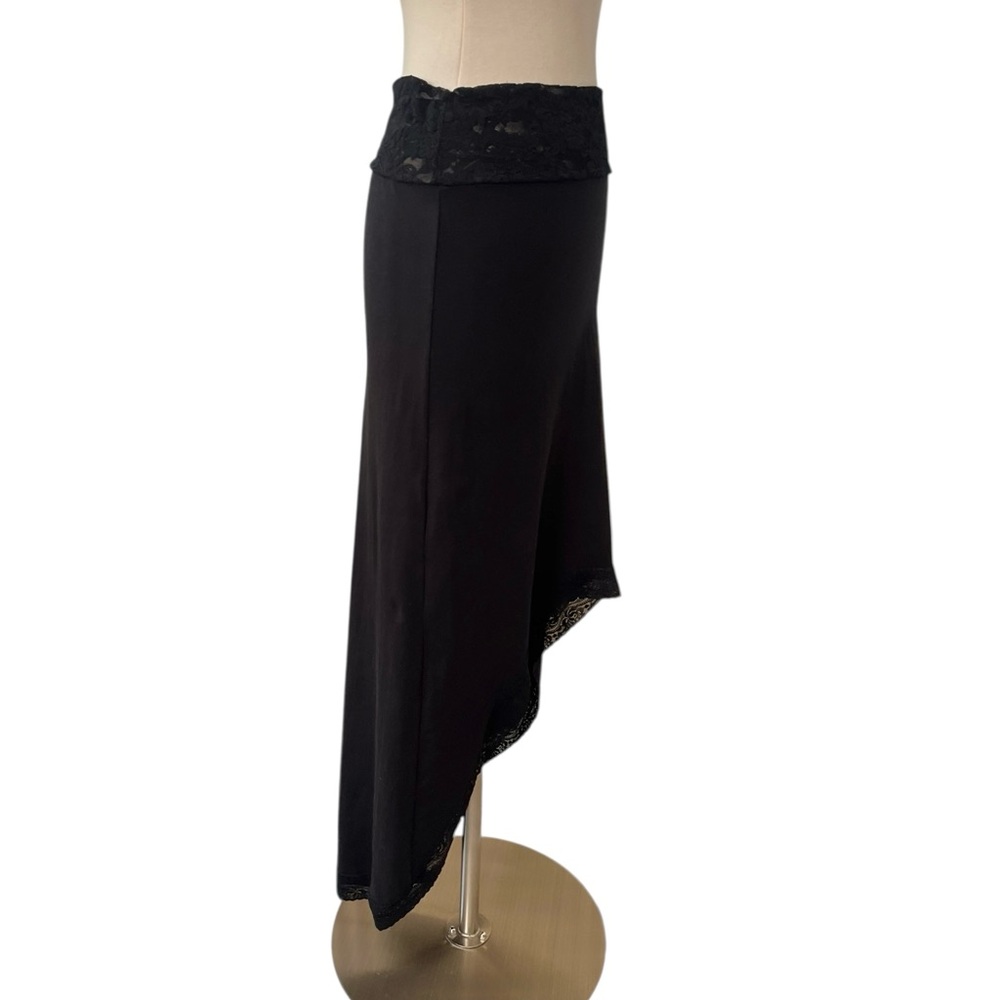 Lace trim high/low maxi midi skirt stretchy XS/S - Picture 6 of 12